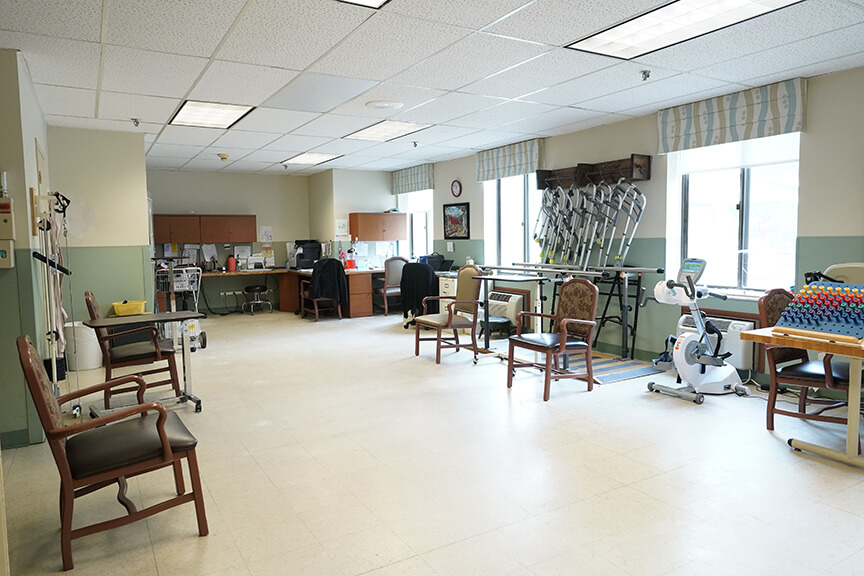 Chairs and equipment in Therapy Center- Arbors at Gallipolis